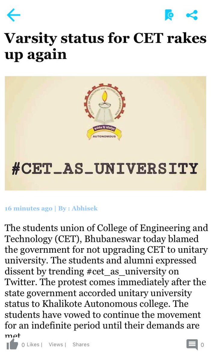 SoumyaR98304793's tweet photo. We struggled with hardwork, patience and perseverence we got into one of the top engineering college of odisha, it's the time for the government repay for the hardwork.
#cet_as_university 
@CMO_Odisha 
@premananda2682 https://t.co/7py0NIJ2i5