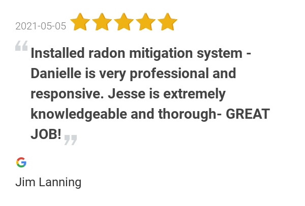 New 5.0-star Review: "Installed radon mitigation system - Danielle is very professional and responsive. Jesse is...