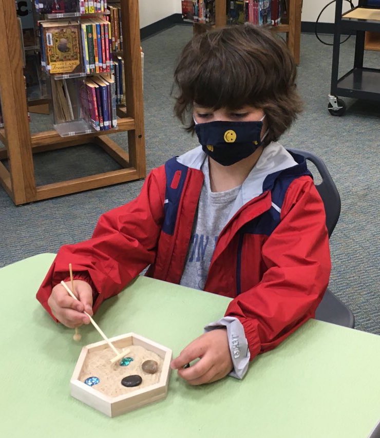 Feeling peaceful while making Zen gardens with @letsgo2lbi! #BTWellness #beartavernpride