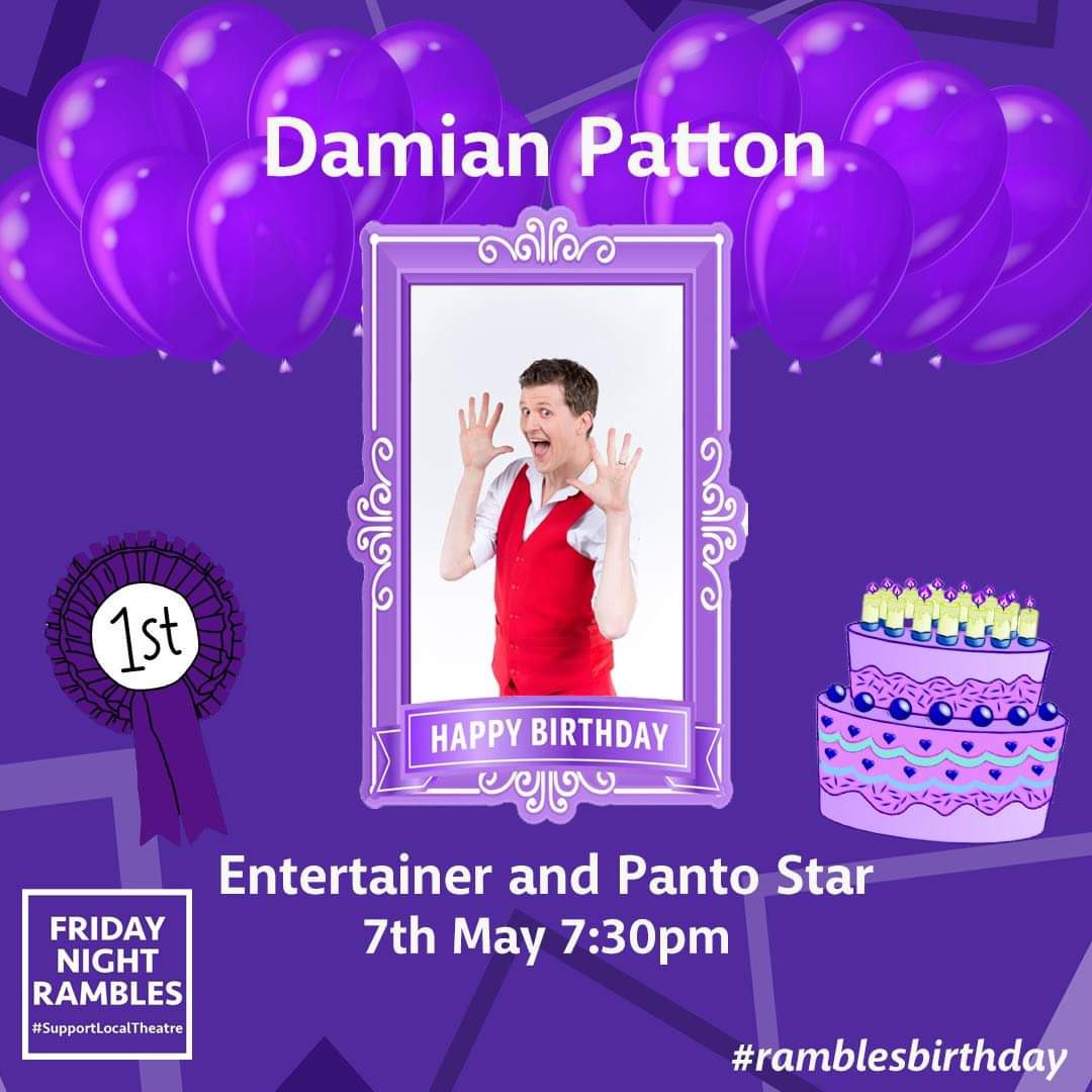 FriNightRambles's tweet photo. 🚨Birthday Guest Alert🚨

We’re so excited that @DamianPatton, @thetomwhalley @MrHaydenParker from @PantoPodcast and @DaveBensonPhill are all joining us this Friday for our 1st Anniversary Rambles show! https://t.co/2Smqoxb5jH