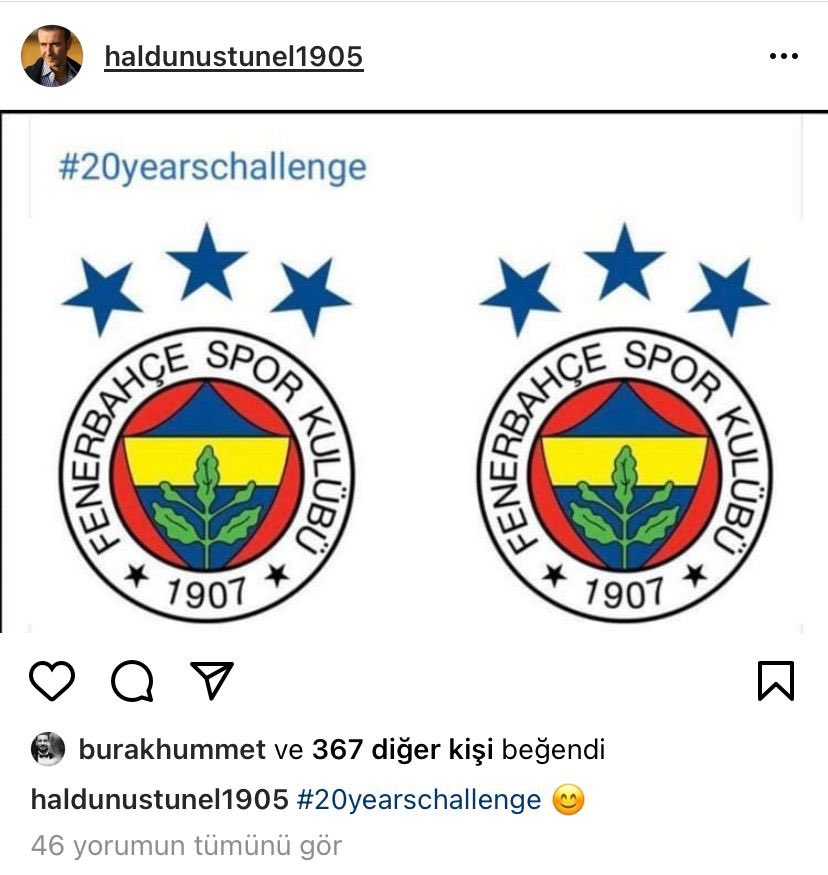 🔥 Galatasaray eski yöneticisi Haldun Üstünel'den #20yearschallenge paylaşımı