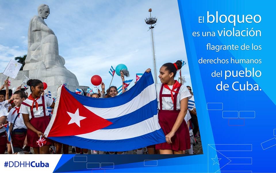 Como el virus de la #COVID19 el bloqueo de #EE.UU. causa daños humanos y económicos al pueblo de #Cuba. Esta injusta política dura ya más de seis décadas y constituye una violación masiva de los derechos humanos. #NoMásBloqueo @CubaMINREX @BrunoRguezP @PresidenciaCuba