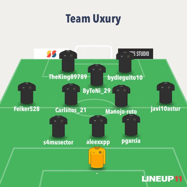 ⚽Hoy nuestro equipo de @TeamUxuryPMS juega partido.

🆚 Gold Revolution 

⏰23:10

🎙️Estará comentándolo nuestro caster por nuestro canal de Twitch.

Os dejamos la alineación con la que salimos y nuestro canal para apoyarnos.

 twitch.tv/teamuxury?sr=a
