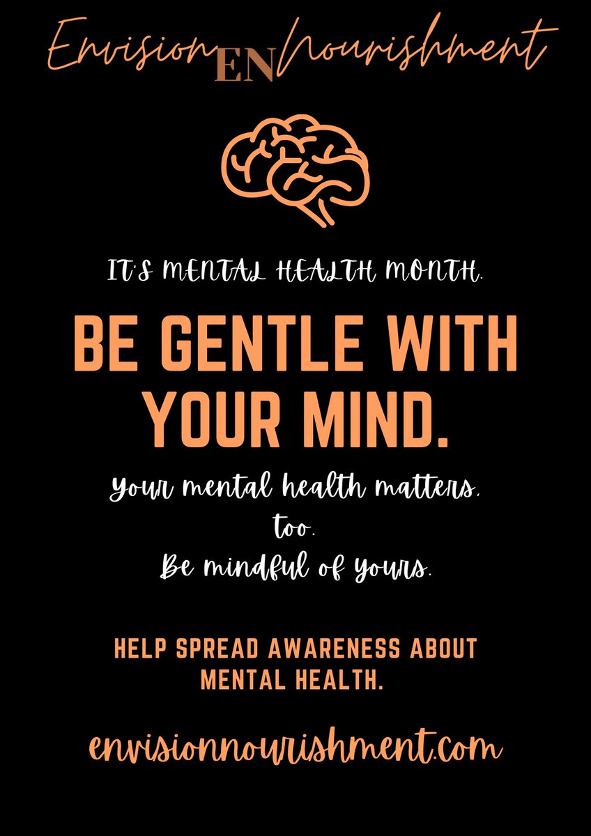 On behalf of Envision Nourishment we want to influence you to take care of your mental state 🧠 🧡 YOU MATTER 
#BillionaireBrand #mentalhealthawareness #BillionaireBrand #tipsonlife #mentalwellness #mentalstability