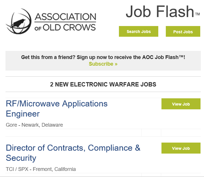 AOCrows's tweet photo. 2 new electronic warfare jobs https://t.co/VdXIQtPtYq #jobflash #jobseekerswednesday #jobsearch #jobs @tciint @goregmca https://t.co/TVUpskMnCc