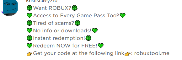 Robux/roblox items scams - Imgflip
