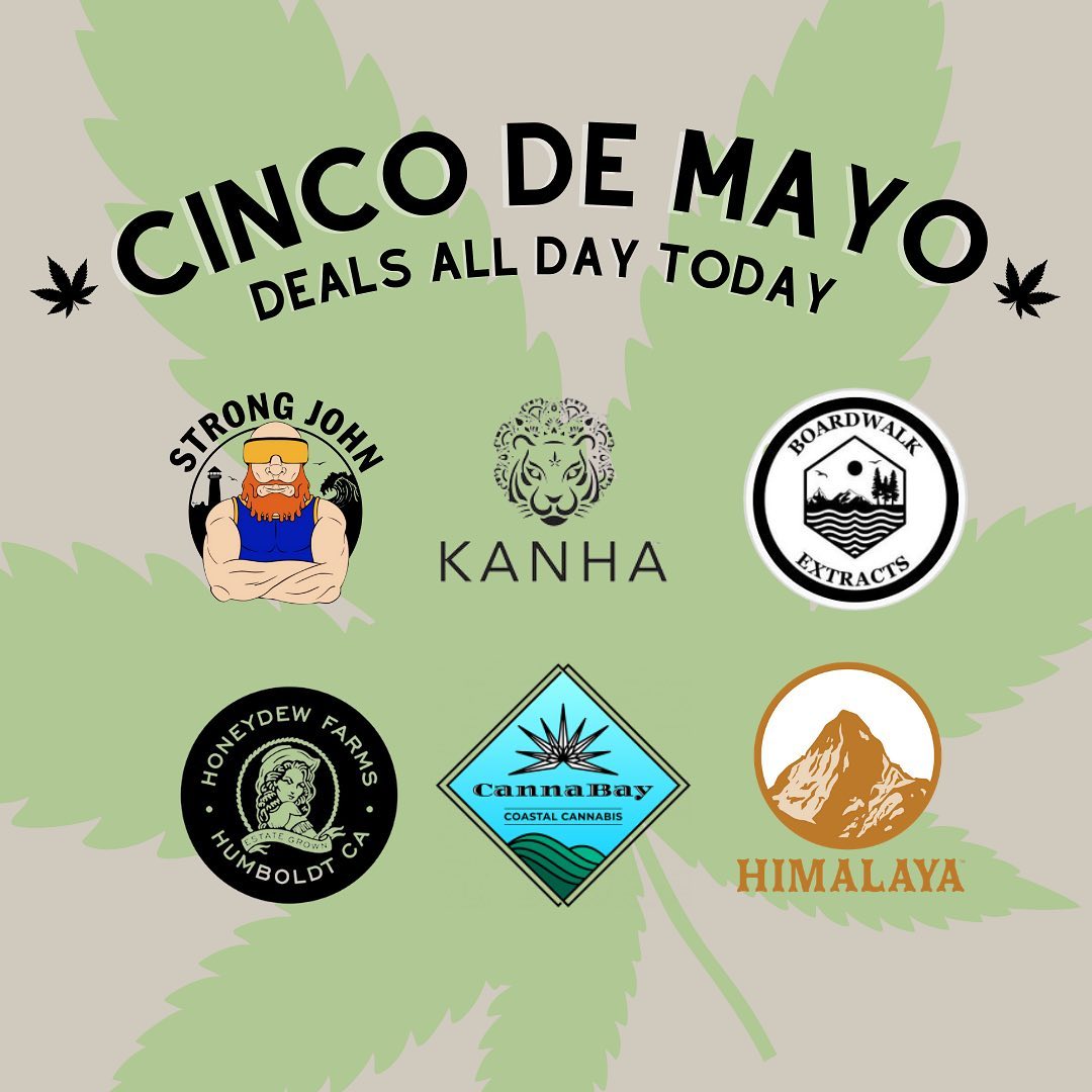 Happy Cinco de Mayo, friends from @3brosgrow !! Pick up everything you need to celebrate or stock up on your favorites including #StrongJohn_Extracts 💚 Today only! #Dabs #CincodeMayo #SantaCruz #WeedLovers #CannabisCommunity