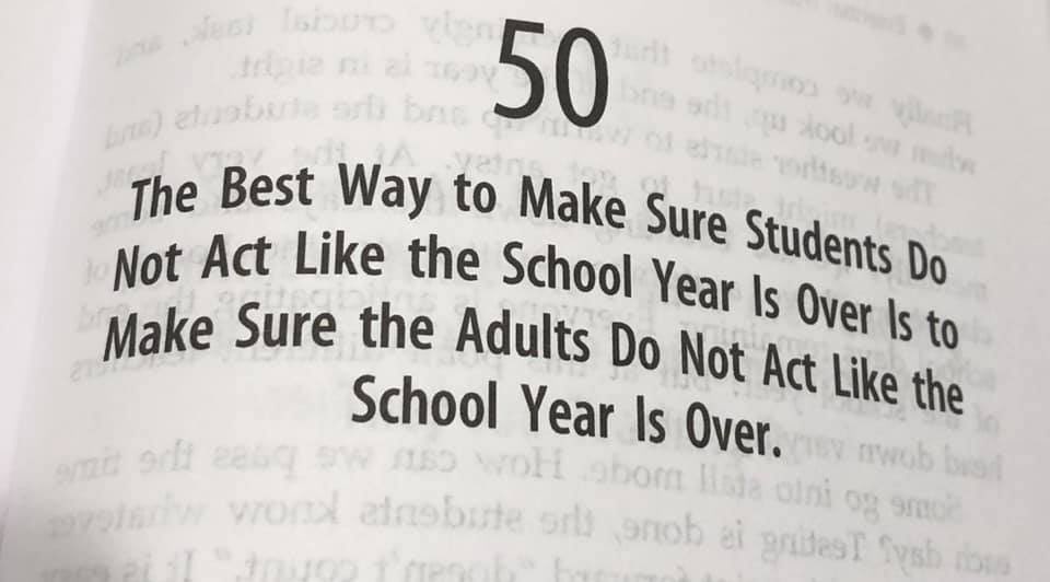 Instead of counting down days to the end of the school year, what if we count down the days left to make a difference in someone's life? I love this book, Essential Truths for Teachers, by <a href="/ToddWhitaker/">Todd Whitaker</a> and <a href="/SteeleThoughts/">Danny Steele</a>! #plaea #edchat