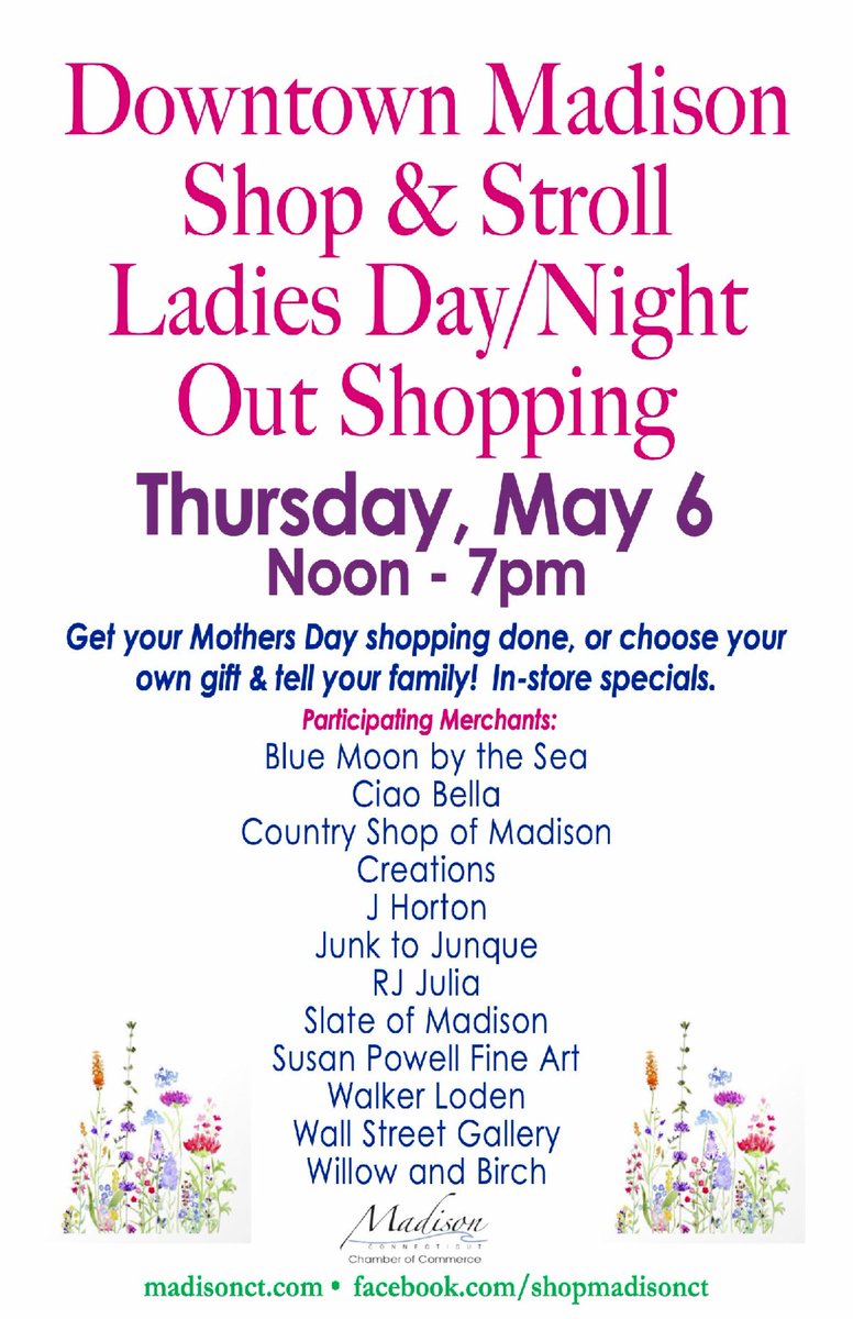 Madison_Chamber's tweet image. Our Ladies Day/Night Shopping Event is THURSDAY! conta.cc/3tn5t5I
