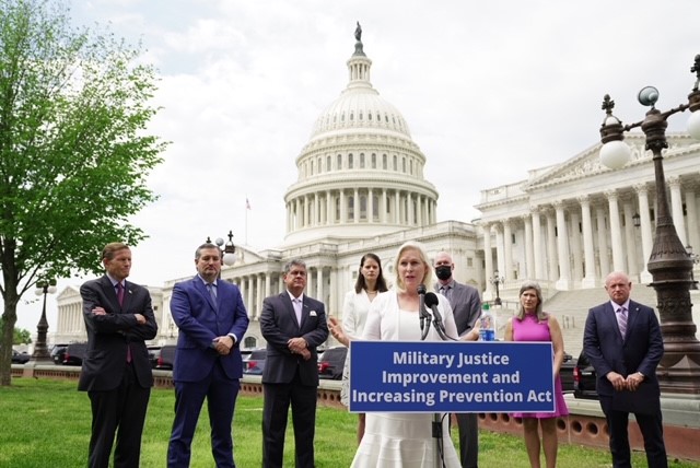 We're proud to support @gillibrandny's Military Justice Improvement & Increasing Prevention Act. #MJIIPA designed to professionalize how #military prosecutes complex crimes such as murder, manslaughter, child endangerment & rape/sexual assault. More: gillibrand.senate.gov/news/press/rel….