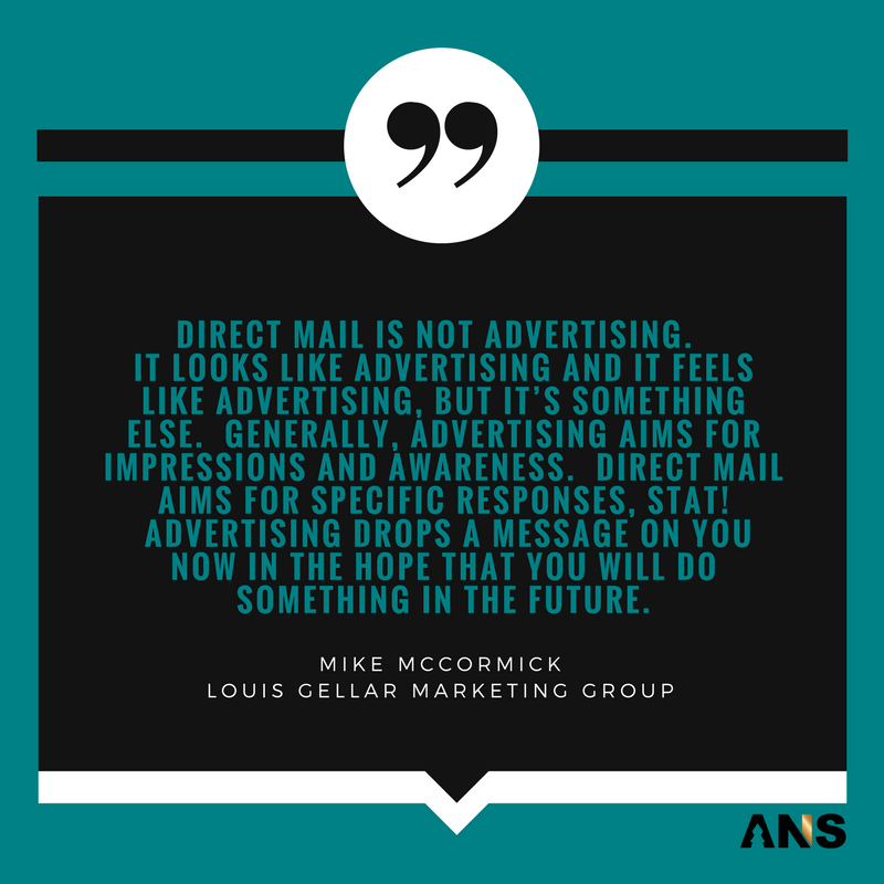 ANSinsights's tweet image. Direct mail is its own breed of marketing. What kind of success has your company seen from using direct mail?

#directmail
