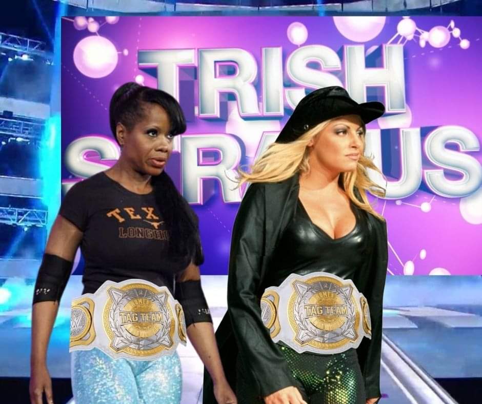 The WWE Women'sTag Team Champions..Jacqueline & Trish Stratus.. https://t.co/cqo55RGaLj