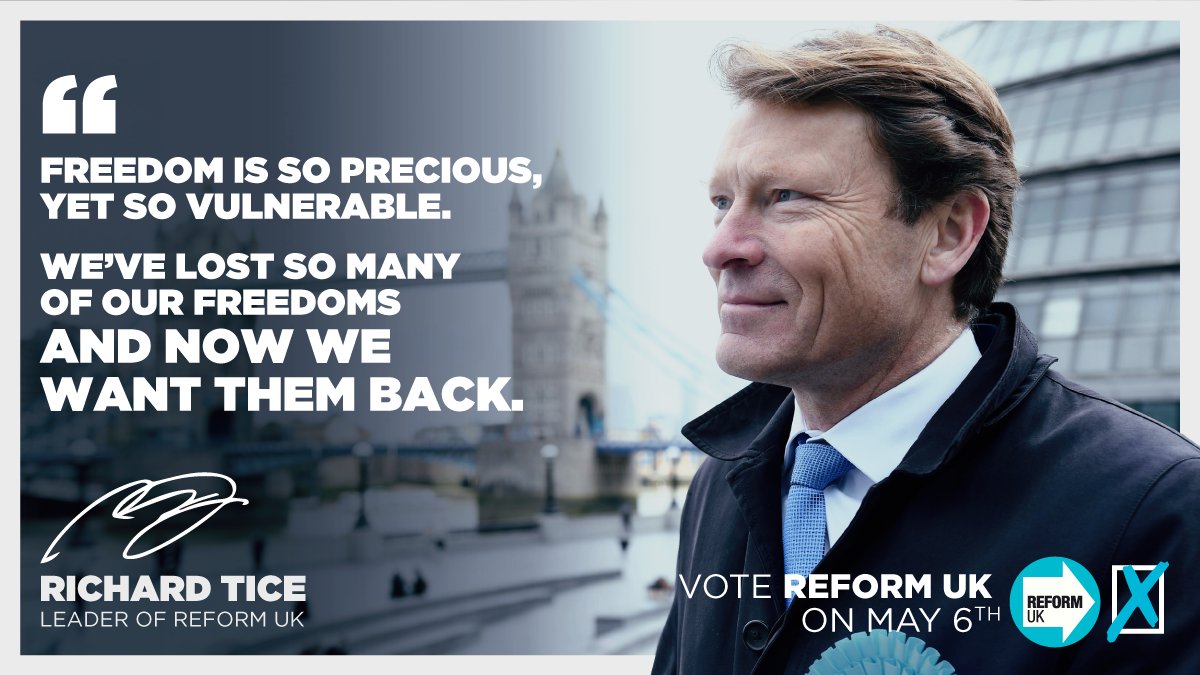 ➡️Reopen Our Country
➡️Rebuild Our Economy
➡️Return Our Freedoms

🗳️Vote Reform UK tomorrow