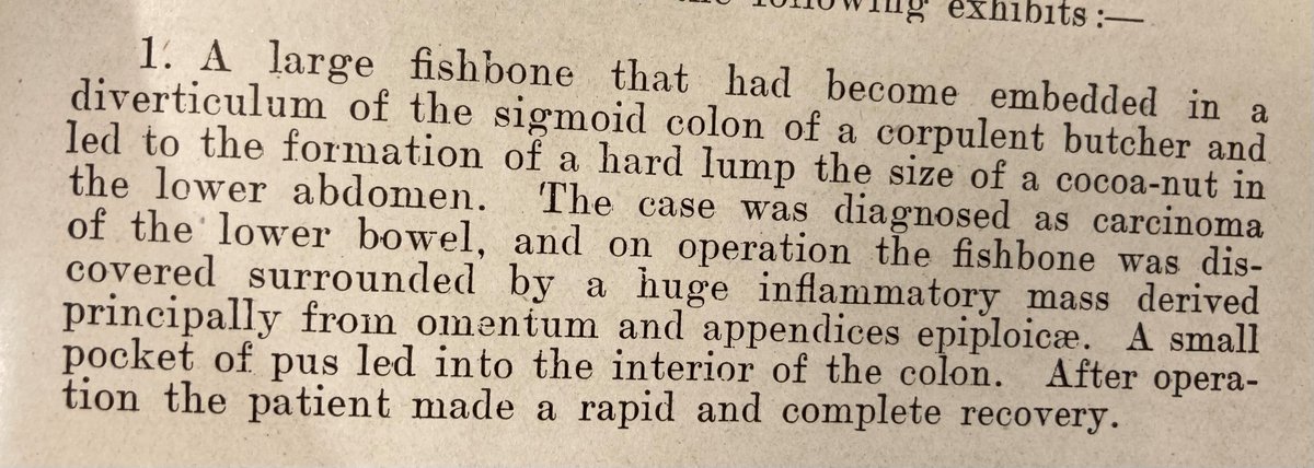 #ThrowbackThursday A corpulent butcher, a fishbone, and a happy ending. From the NZ Medical Journal, Vol XVII, 1918