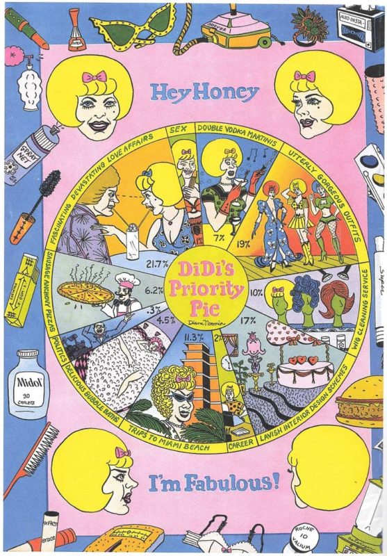 Reading Diane Noomin's Didi Glitz was a big influence when I started making comics as a teenager. She showed me how you can make a super exaggerated comic persona out of the ridiculous parts of yourself for true catharsis. And as an editor, Drawing Power is an absolute triumph.