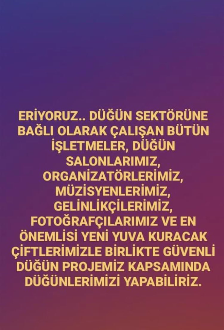 sinova57's tweet photo. Güvenli  turizim olabiliyorsa neden #güvenlidüğün olmasın ?#düğünsektörüyokoluyor https://t.co/EKNmsZfmgI
