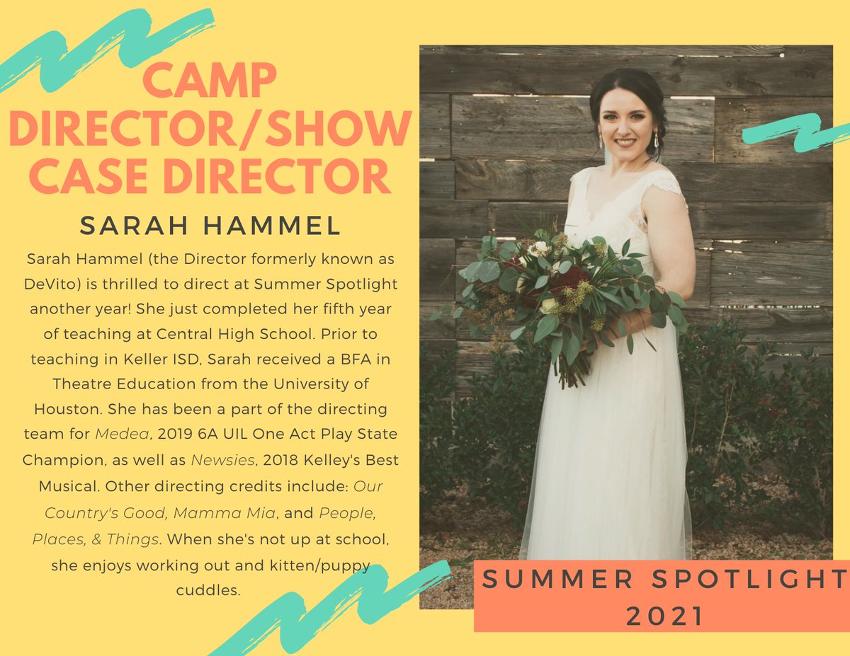 spotlightcamp's tweet photo. Meet our 2021 team!! The Dynamic Duo (Hammel &amp; Fields) are BACK for more summer fun! We are also ECSTATIC to have Mr. Merchant join our team this year! Stay tuned for more Showcase Director announcements... 👀 https://t.co/RuxKlBYd3J