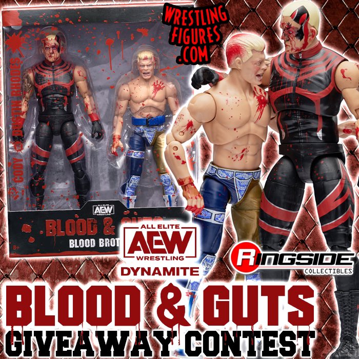 RingsideC's tweet photo. 🚨 GIVEAWAY CONTEST 🚨

Enter the #RingsideExclusive Blood Brothers Giveaway in honor of #AEWDynamite #BLOODandGUTS!

Win a #BloodBrothers #CodyRhodes &amp; #DustinRhodes #AEW RSC Exclusive 2-Pack!

To enter: Like &amp; Retweet THIS tweet 

https://t.co/zQp4GzBIOc https://t.co/UBNsWo6wsl
