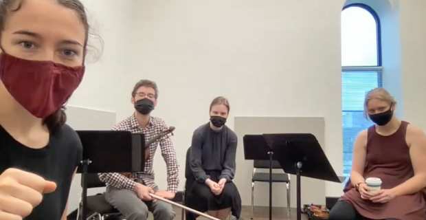 KLSchools's tweet photo. Orchestra students at #jjms & @kljjhs had the opportunity to play for the pros! The Callisto Quartet—Quartet-in-Residence @Caramoor - led 3 Master Classes in which students played pieces they are working on &received valuable feedback for all to apply. #KLActiveLearning https://t.co/p6bJUfTDRq