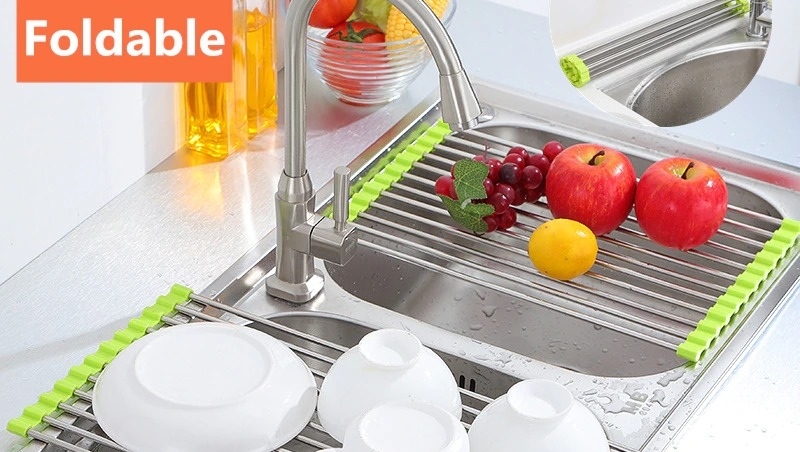 This Roll-Up Drainer Rack is a space-saving kitchen must-have made from silicone-coated steel which also doubles as washing and defrosting station for ingredients.

👀😲Click, Visit and follow us meandthegirlgeneralstore.com🛒

#home #homedecor
 #feedfeed #freshfood #getcooking