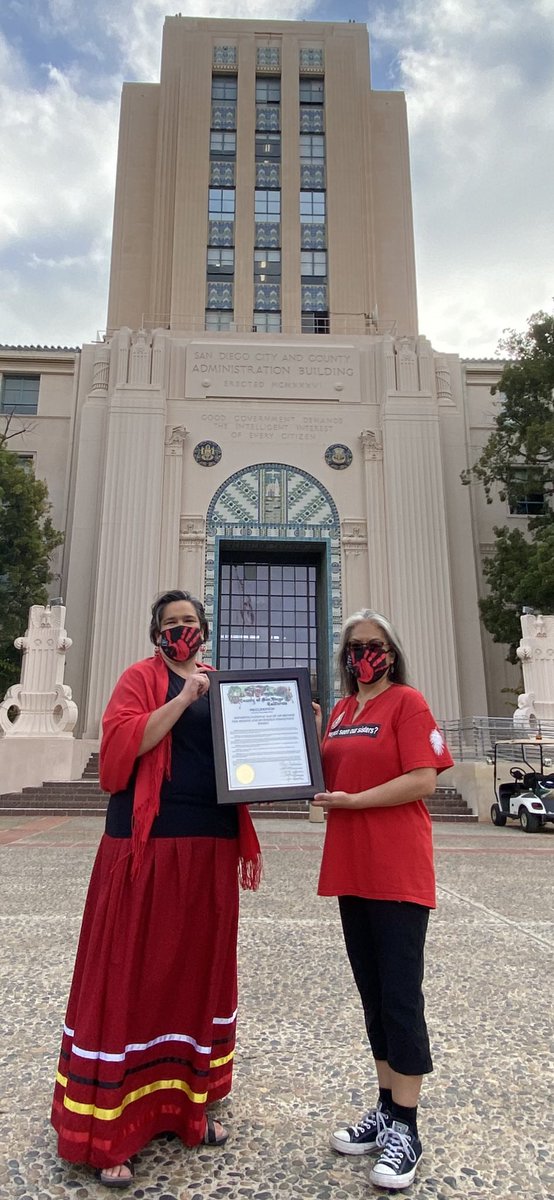 Honored to assist with drafting and and witness the 1st San Diego County Proclamation honoring today May 5 as National Day of Awareness for MMIW. #MMIWGActionNow