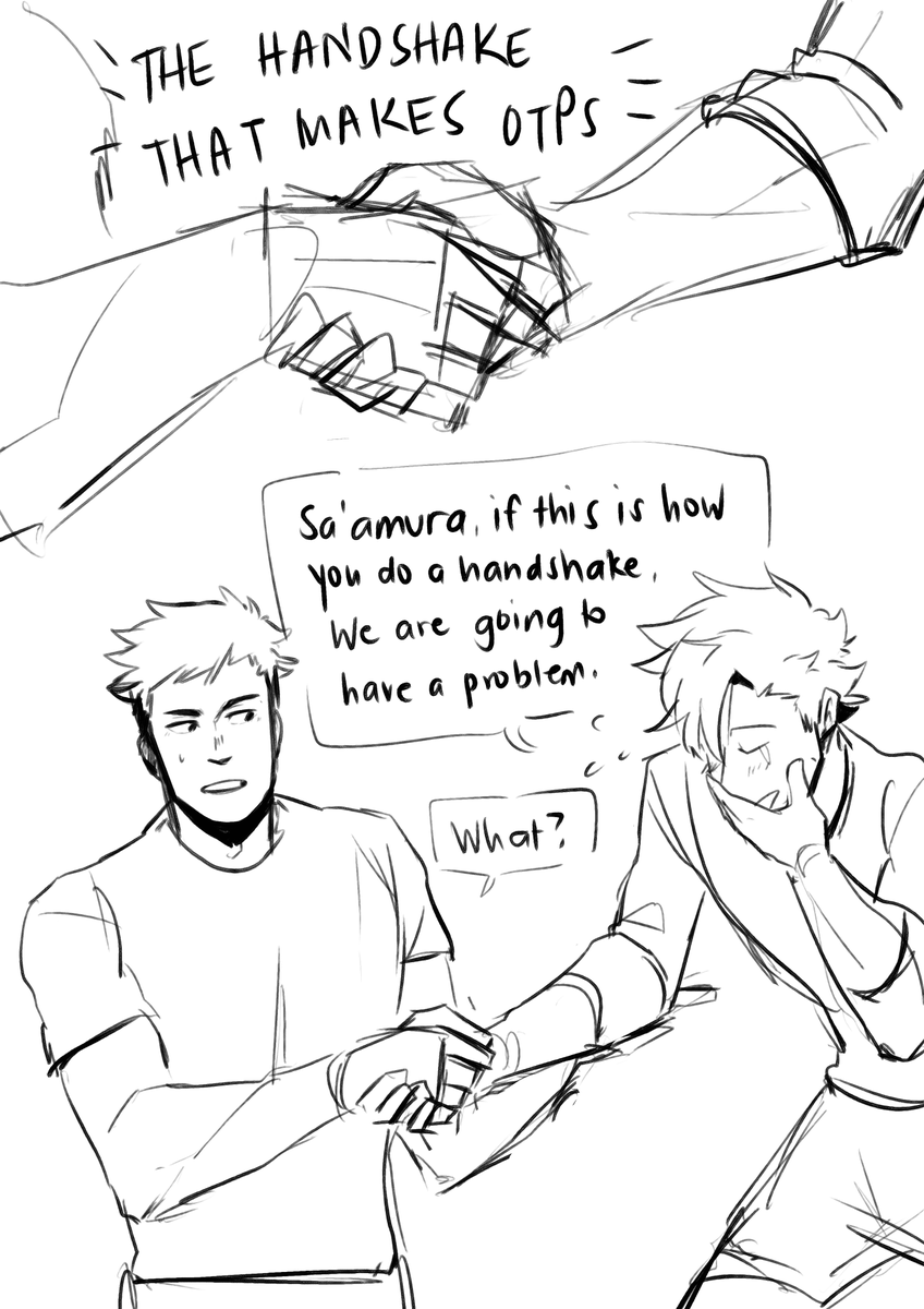 Kuroo was no match to Daichi's handshake of doom #kurodai #5月6日は黒大握手記念日 #handshakeday 