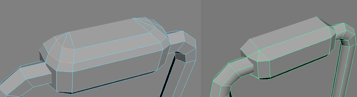 Some details should be normal maps. The game is isometric, so this is edited for that angle. Note you cant see the underside of the lip, and the last panel is me editing the vertex normals to point up where it meets the flat clock top. That smooths out the lighting.