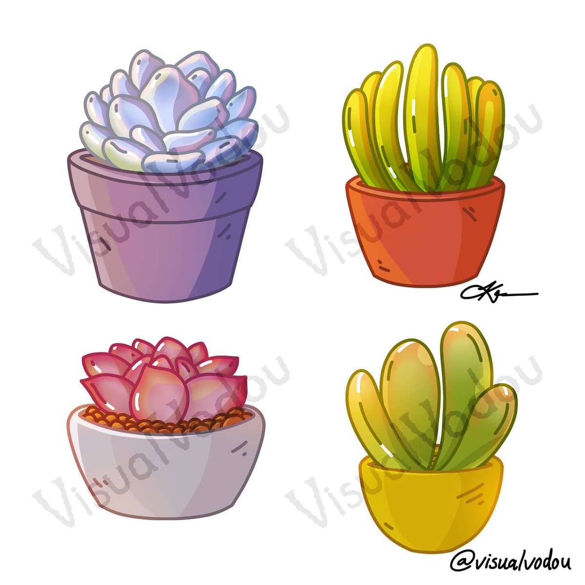 VisualVodou's tweet image. Love how these little babies turned out. 

#succulents  #ArtistOnTwitter #drawingwhileblack #design #propdesign #sketch #drawing #animation #illustration #visualvodou