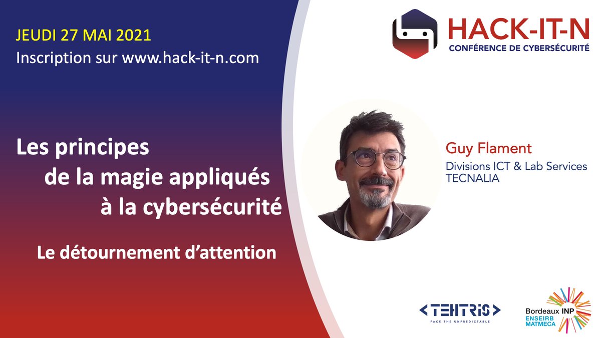 #cybercriminalité &amp; #Escroquerie ont en commun qu'ils se servent...de vous ! 

Abracadabra 🧙 ! Prenons un instant pour un parallèle instructif, ou comment nous faire regarder...ailleurs ! 

Inscriptions sur hack-it-n.com

#cybersecurite #cyberattaques <a href="/tecnalia/">TECNALIA</a>