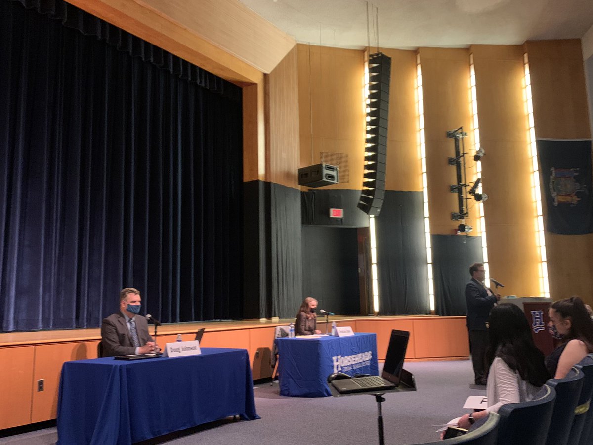 BOE Forum begins. Candidates share their visions for <a href="/HhdsSchools/">Horseheads Schools</a>   #BOEelections