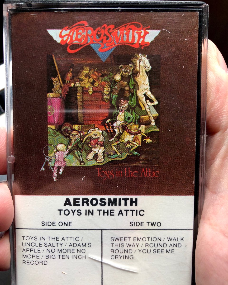 The only #Aerosmith album I’ve ever owned is #toysintheattic.    #SweetEmotion is my fav song from them. #hardrock #70smusic #70shardrock #cassette