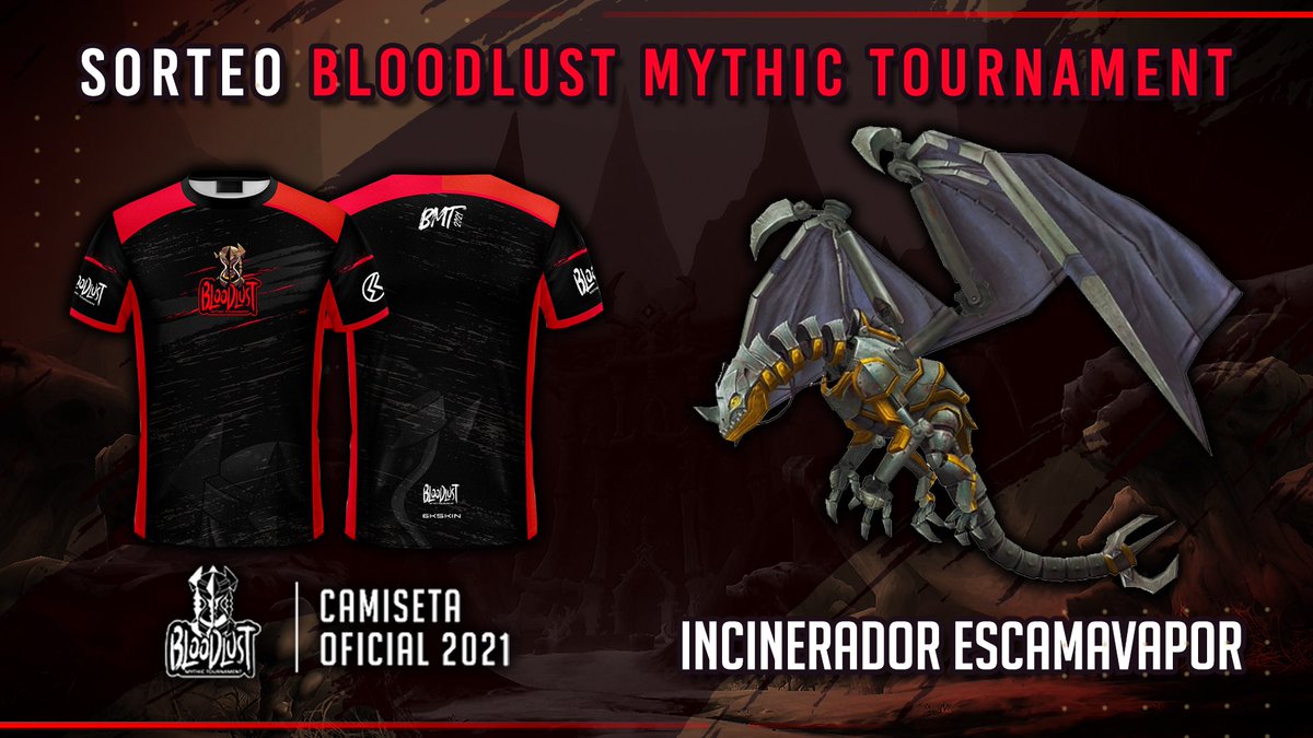 🎁SORTEO CAMISETA BMT 2021 Y MONTURA WOW 🎁

Queda poco más de una semana para el #BMT2021 y quiero sortear una camiseta del torneo y una montura incinerador escama vapor de la tienda.

GOGO

🔹Retweet a este tweet
🔹Sigue a <a href="/phobyac/">Phobyac</a> y @Bloodlust_io 

Fin 13/05/2021 España