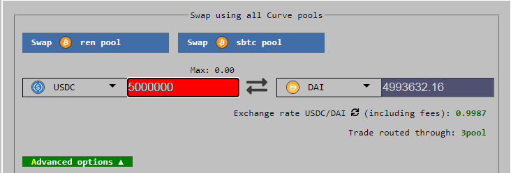 Defimoon On Twitter I Can Make 2100 Swapping 5 Mil Dai To Usdc On Curvefinance Right Now Instead Of Losing A Few K Using Uniswap V3 Https T Co Sim2pjiphp