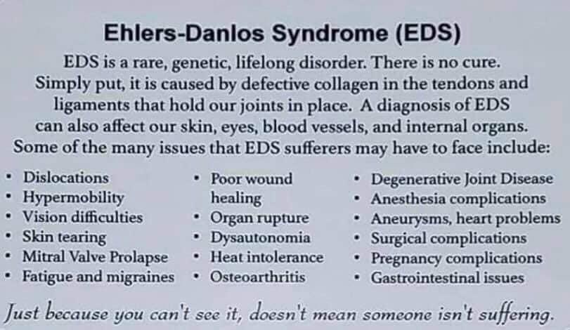Mimi - A ♿️ South Bend Hoosier 🐝✈️🚊🚌⛴👩🏻‍🦼🥄 on X: May is Ehlers  Danlos Syndrome Specialist awareness month. #hEDS #POTS #MCAS #Spoonie  #Gastroparesis #NEISvoid #DisabilityTwitter #TransverseMyelitis #SCI  #Paralysis #Dysautonomia #EDSandCo
