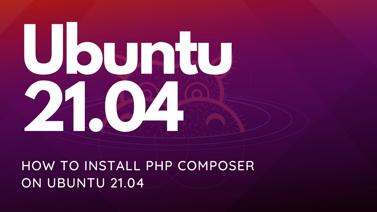 crownclouds's tweet image. Greetings,
Checkout our latest #Ubuntu 21.04 guide now! Covers,
How to Install PHP Composer on Ubuntu 21.04? Check out the steps wiki.crowncloud.net/index.php?How_…
#ubuntu21.04 #PHPComposer