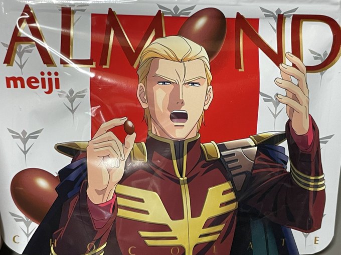 アーモンドチョコを片手に魅力について熱弁する
ネオ・ジオン総帥です。 