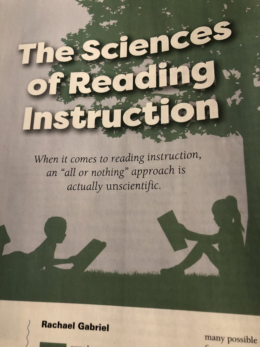 1/6 my new article, "The Sciences of Reading Instruction" is now out in <a href="/ASCD/">ASCD</a> 's <a href="/ELmagazine/">EL Magazine</a>. In it I get to write about how "polarizing pitches" about what counts as the #scienceofreading are a lot like the claims made within in the diet/fitness industry