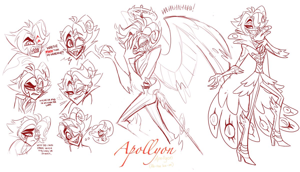LunaMott7's tweet photo. Sketch of Llyon’s new ref 👁👁

#HazbinHotel #HazbinHotelOC #HHOC https://t.co/Z4llj0ZcpF