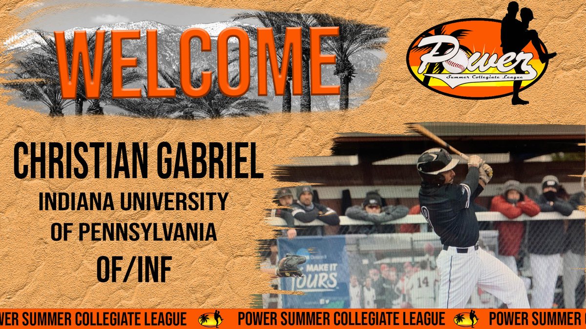 🌴WELCOME Christian Gabriel, OF/INF, Indiana University of Pennsylvania!☀