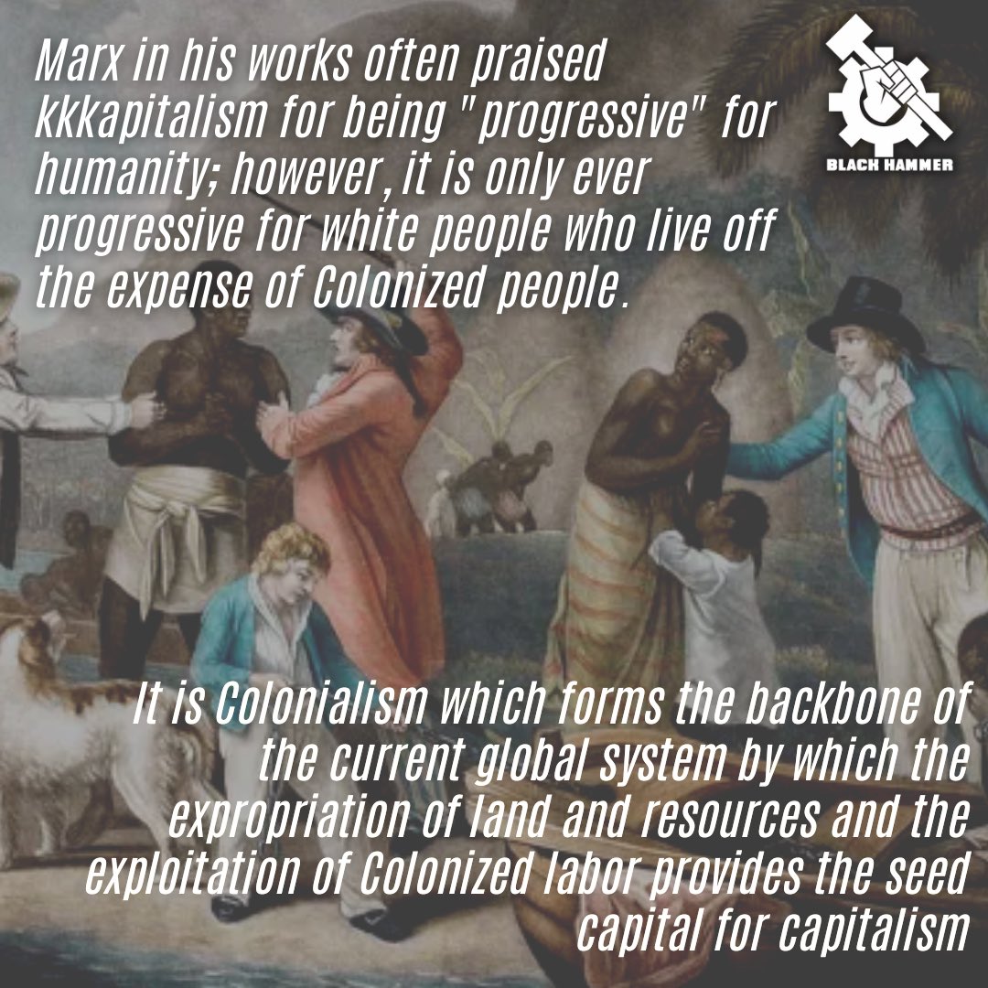 We personally want to say rest in pi$$ to  #colonizer kkkarl marx. Marx's ku klux kkkommunist  #manifesto has created a generation of kkkrackkka leftists who think they’re on the side of Colonized peoples while lining up to be the first to genocide, enslave and kill us.