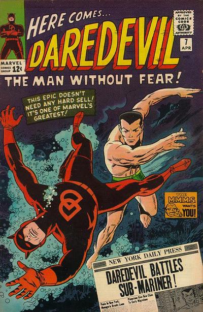 DAREDEVIL #7 is a perfect comic. Because comics work best when they play fair.Example: Spidey defeating Firelord is BS.We all know it.DD #7 has DD fight Namor. He can't do squat against him. And Namor beats the crap out of DD. That's fair.But that's not the whole story...
