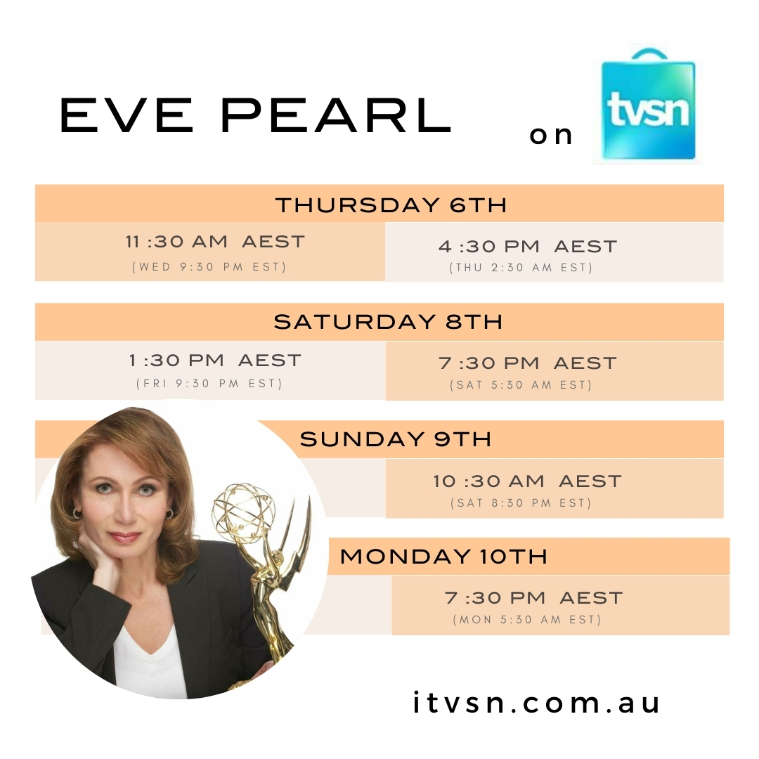Australian Fans! EVE PEARL is back for the whole week on TVSN. 
Don't miss live demos and great offers!
itvsn.com.au/tvsnnow
itvsn.com.au/search/EVE%20P…