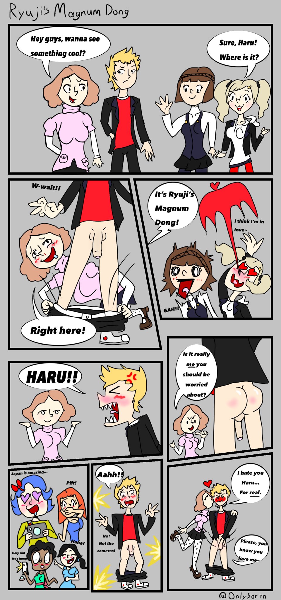 Onlysorta on X: A Persona 5 comic, starring Ryuji and the girls #ENM #CFNM  t.co6tuZ7zxEal  X