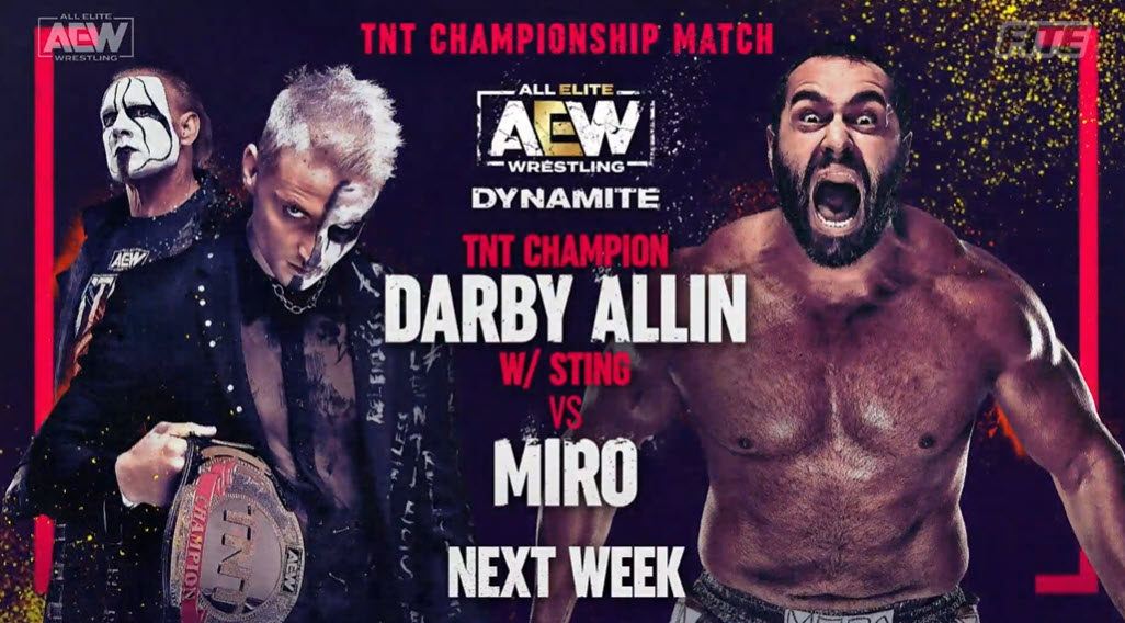 Darby Allin To Defend TNT Title Against Miro, World Title #1 Contender Match & More Announced For Next Week