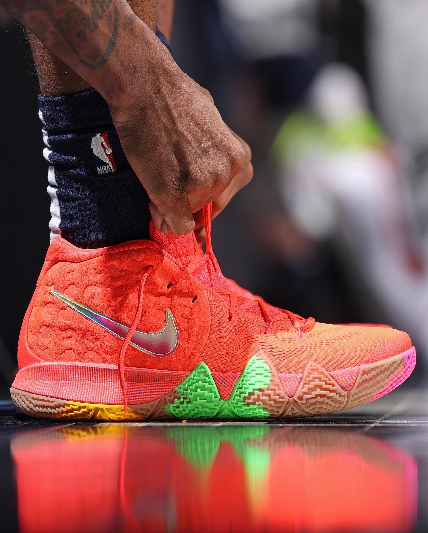 SoleCollector on X JaMorant in the Lucky Charms Nike Kyrie 4 https t uQittlqdh6 X