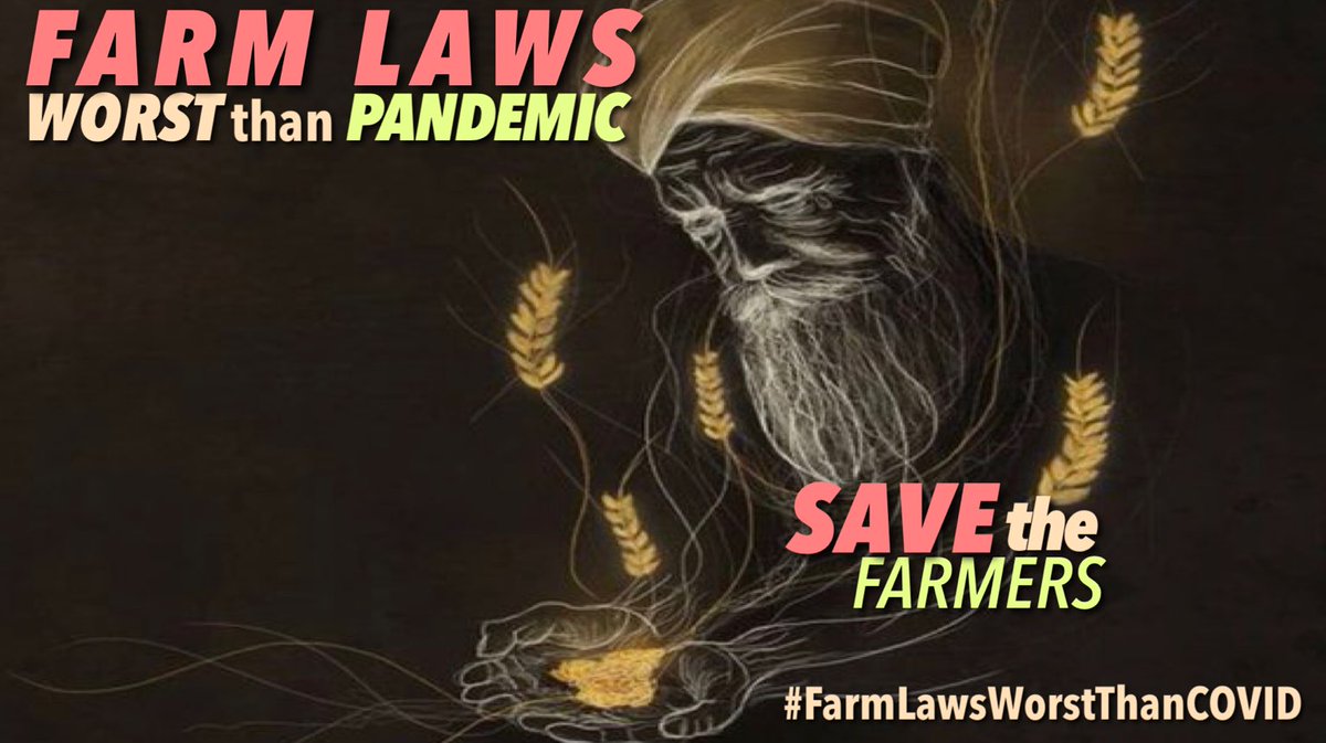 Farm Laws have been proven to be DEATH WARRANTS to farmers &amp; agriculture prosperity.
Present situation of India; citizens suffering are dying once &amp; citizens struggling are dying everyday. 

#FarmLawsWorstThanCOVID