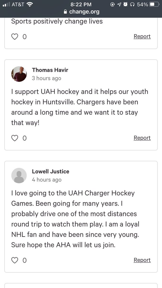 A few comments in support oh <a href="/uahhockey/">UAH Hockey</a>