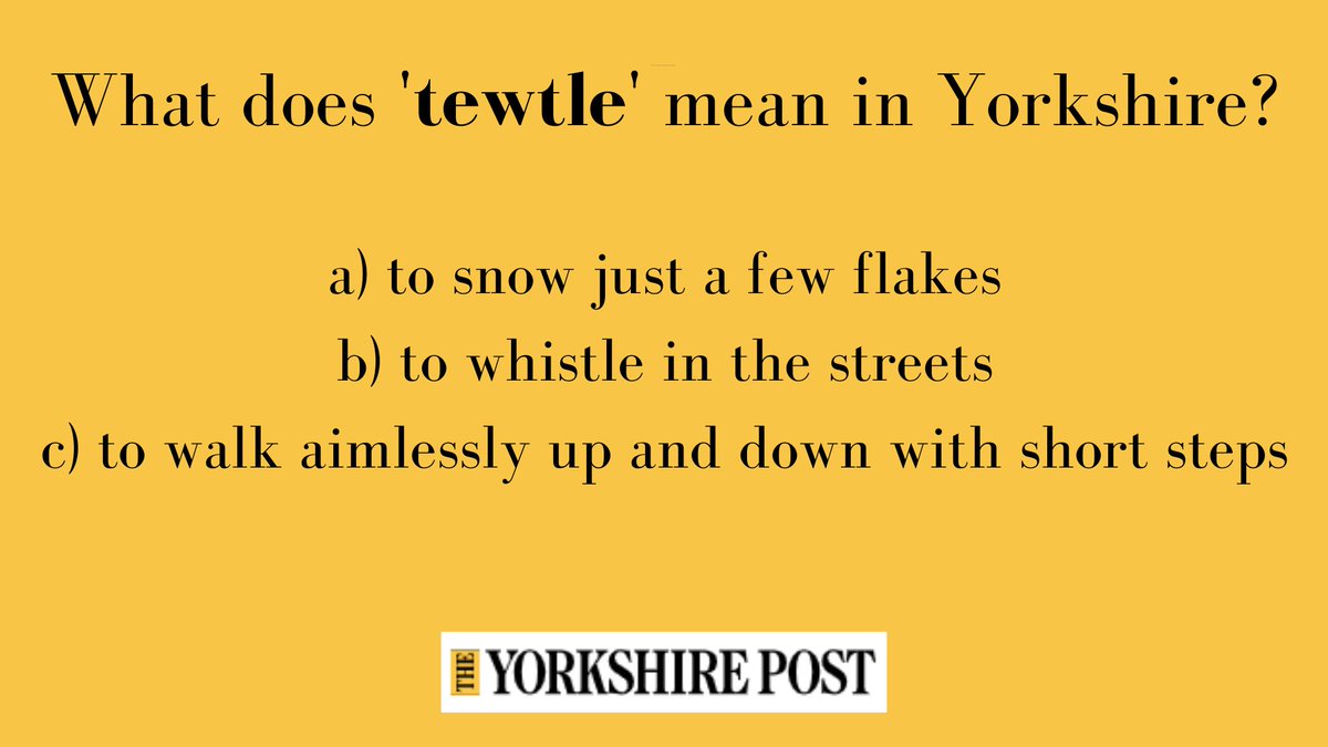 yorkshirepost's tweet photo. Time for this week's dialect challenge! Have you heard this one before? https://t.co/Vi9DutrByY
