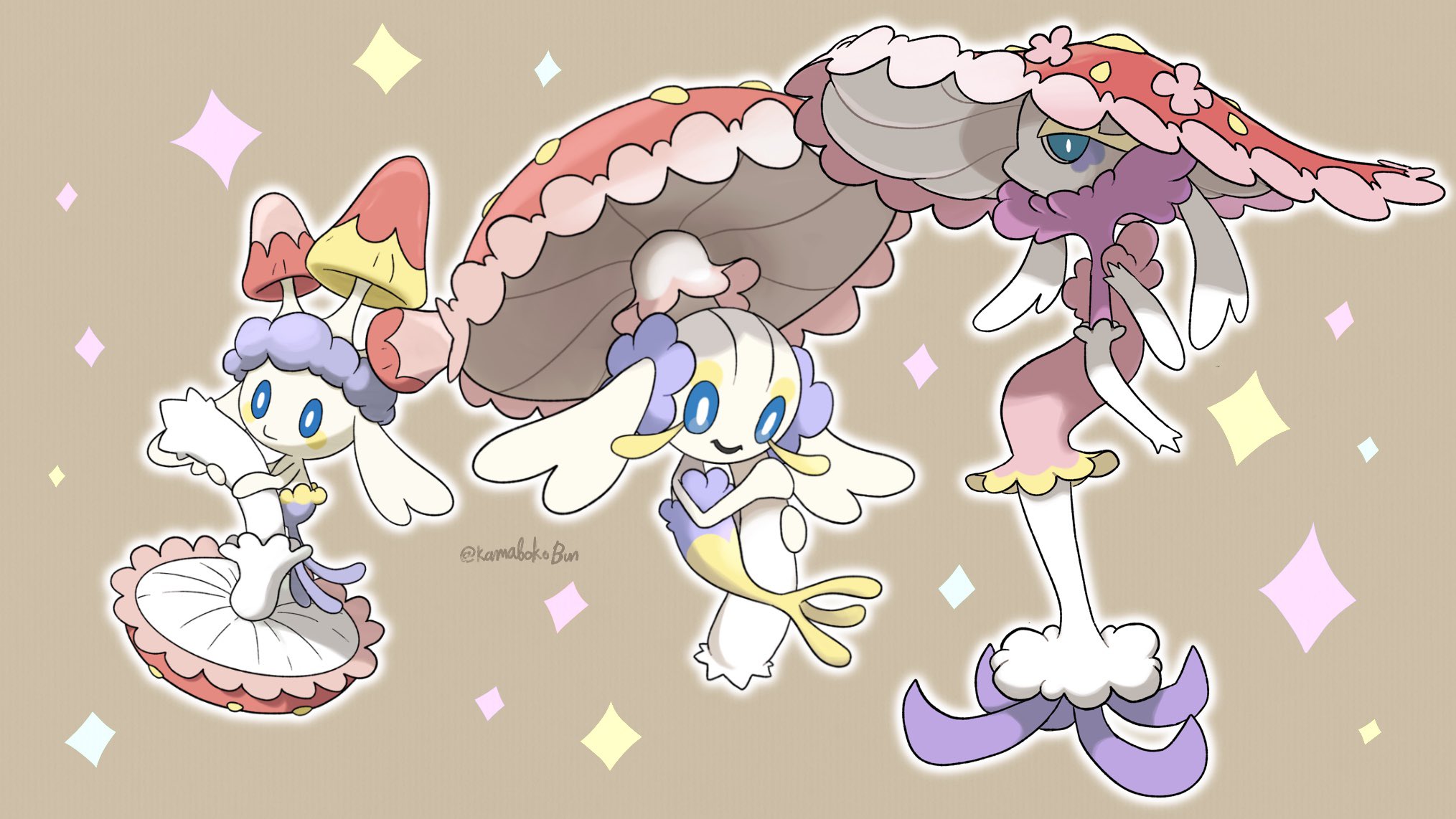 kamaboko on Twitter "Morelull line x flabébé line fusions ) I’m really happy with how they