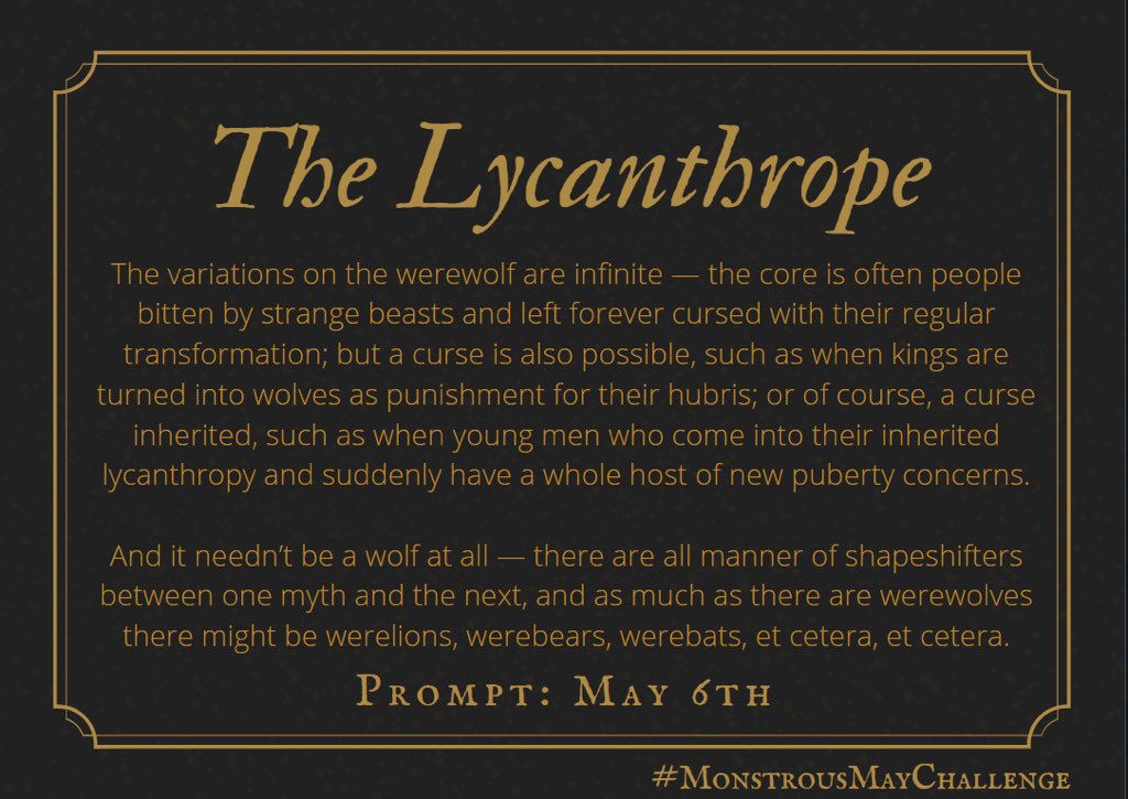 Happy Lycanthrope day of the  #MonstrousMayChallenge  I love werewolf books and have read so many it would be a very long list of recommendations. But I’ve decided to go in a different direction. Namely: wolf dicksToday I’ll be exploring Omegaverse fiction.